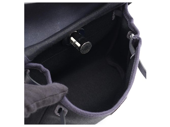 Borsa a tracolla Hermès Herbag Zip Mini Nero Blu Blu navy - vista 3