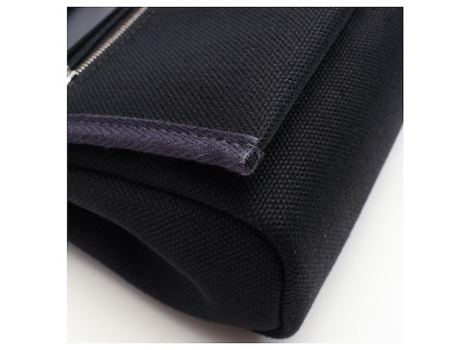 Borsa a tracolla Hermès Herbag Zip Mini Nero Blu Blu navy - vista 6
