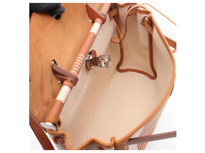 Hermès Borsa Hermes Herbag Zip PM Letourne H Vibration Marrone Crudo - vista 3