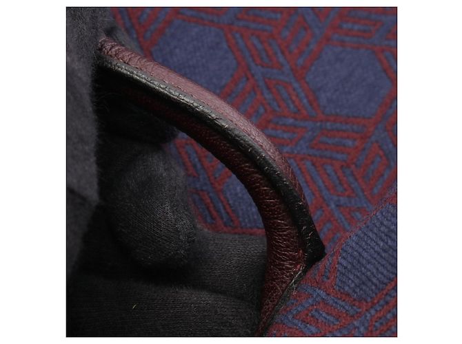 Hermès Borsa Tote Hermes Garden Party PM Bordò Blu navy - vista 6