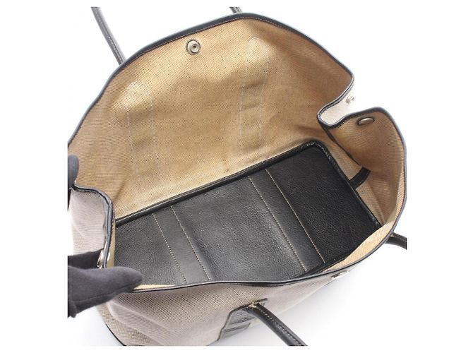 Hermès Borsa Tote Hermes Garden Party PM Marrone Nero - vista 3