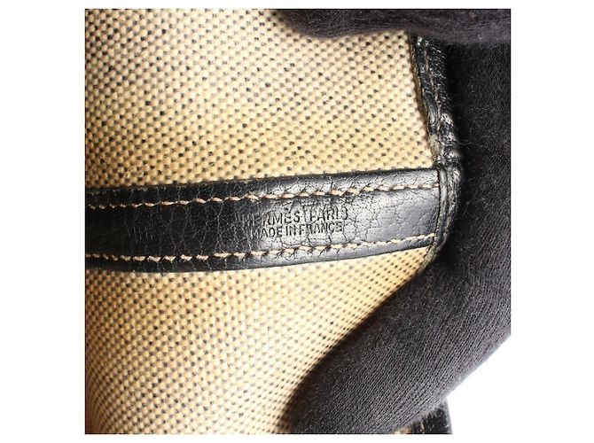 Hermès Borsa Tote Hermes Garden Party PM Marrone Nero - vista 4