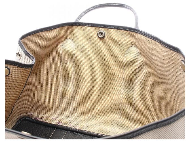 Hermès Borsa Tote Hermes Garden Party PM Marrone Nero - vista 7