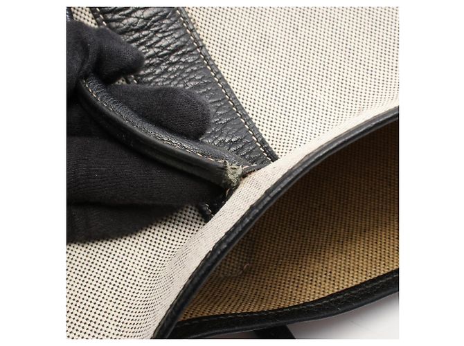 Hermès Borsa Tote Hermes Garden Party PM Marrone Nero - vista 8