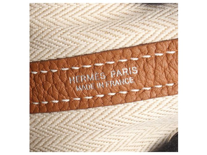 Hermès Borsa Tote Hermes Garden Party TPM Gold Marrone - vista 4