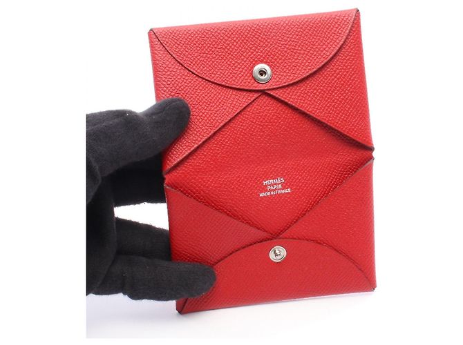 Hermès Monedero Calvi Vermilion Hermes Roja - vista 3