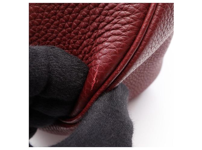 Hermès Bolsa de Ombro Hermes Trim 31 Bordeaux Vermelho - vista 9
