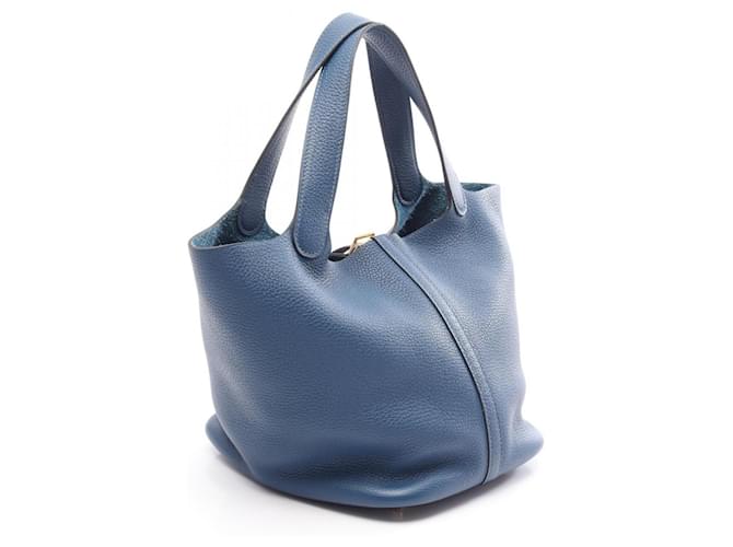 Hermès Borsa Hermes Picotin Lock MM Blu - vista 2