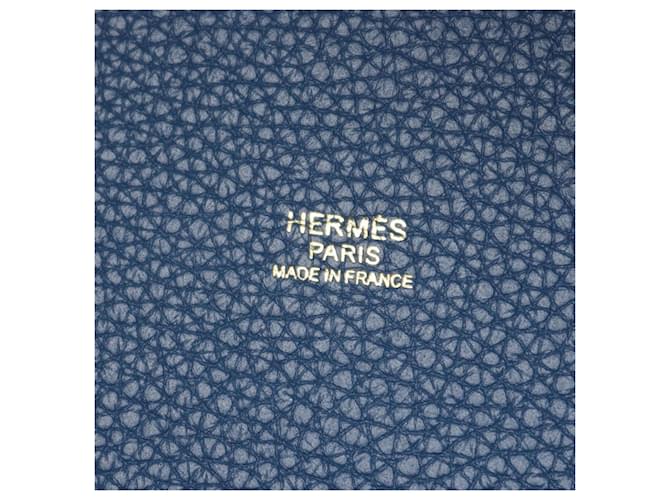 Hermès Borsa Hermes Picotin Lock MM Blu - vista 4