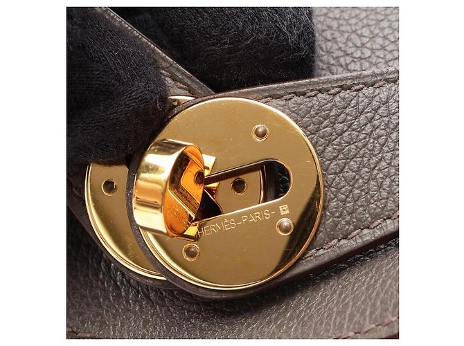 Hermès Borsa a tracolla Hermes Lindy 26 Etoupe Marrone Grigio - vista 13