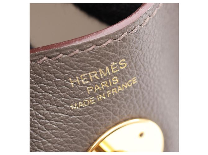 Hermès Borsa a tracolla Hermes Lindy 26 Etoupe Marrone Grigio - vista 4