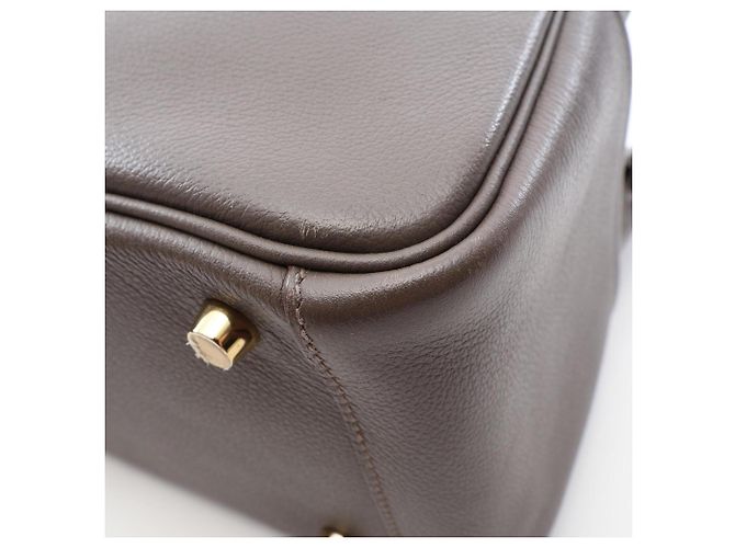Hermès Borsa a tracolla Hermes Lindy 26 Etoupe Marrone Grigio - vista 8