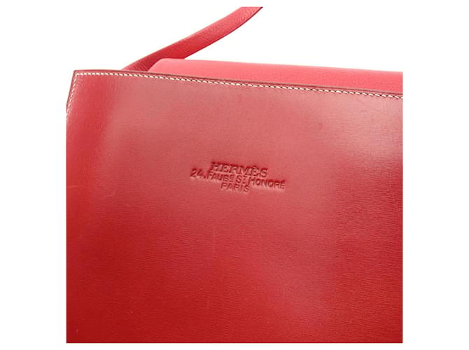 Hermès Borsa Hermes Lucy MM Rosso - vista 10