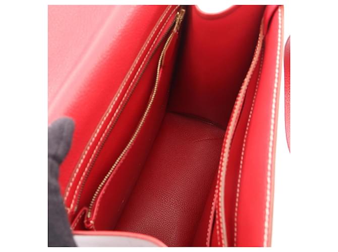 Hermès Borsa Hermes Lucy MM Rosso - vista 3