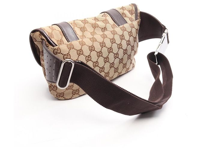 Gucci GG Canvas Gürteltasche/Handtasche Braun Beige - Ansicht 2