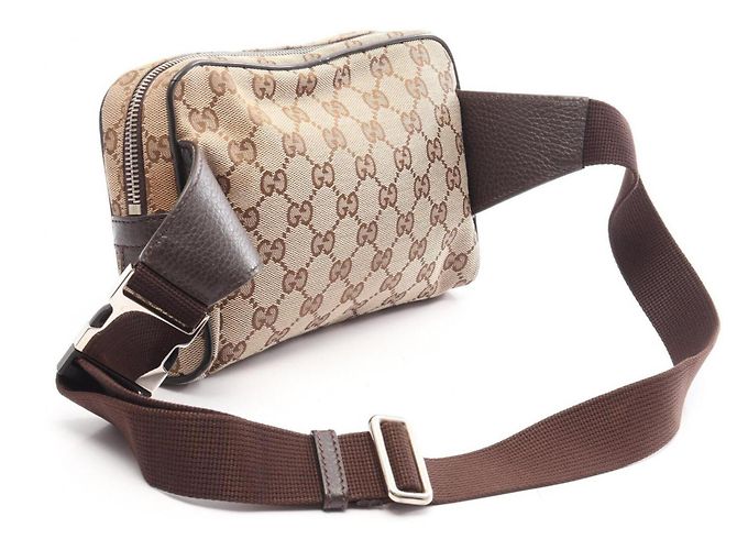 Marsupio Gucci GG Canvas Marrone Beige - vista 2