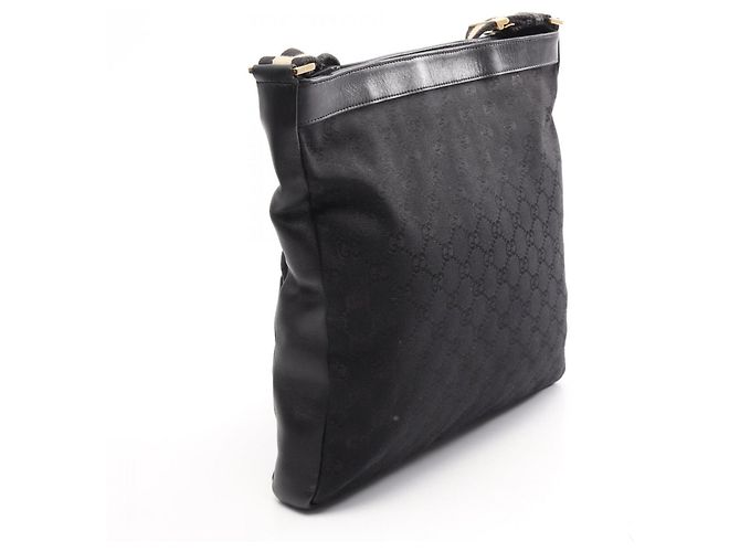 Borsa a Spalla Gucci GG Canvas Nera Nero - vista 2