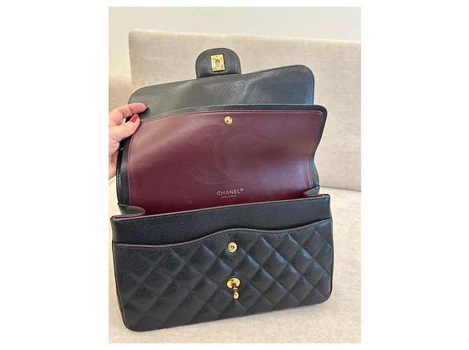 Timeless Borsa flap classica Chanel in pelle caviar nera Nero - vista 15