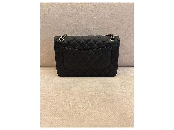 Timeless Borsa flap classica Chanel in pelle caviar nera Nero - vista 3