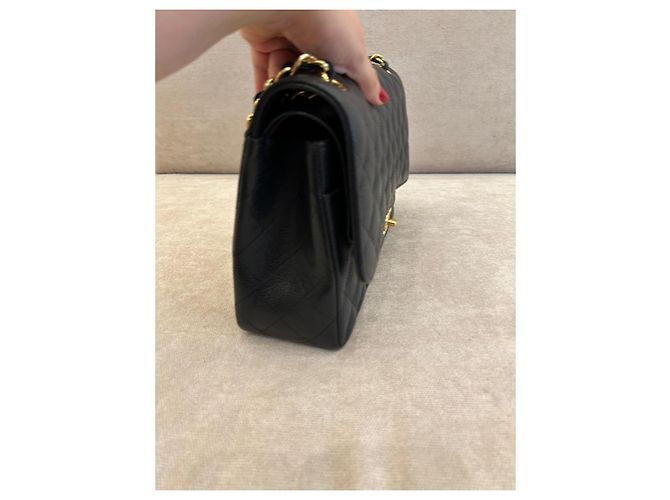 Timeless Borsa flap classica Chanel in pelle caviar nera Nero - vista 5