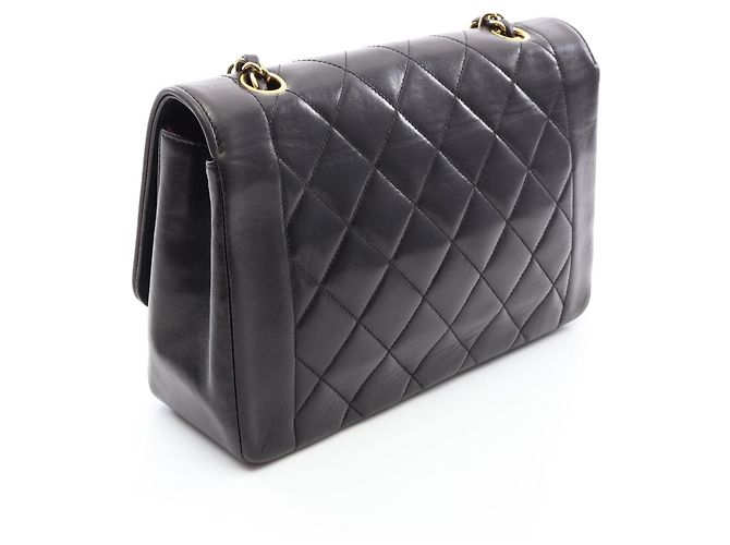 Borsa a Spalla Chanel Matelassé Diana Flap Nero - vista 2