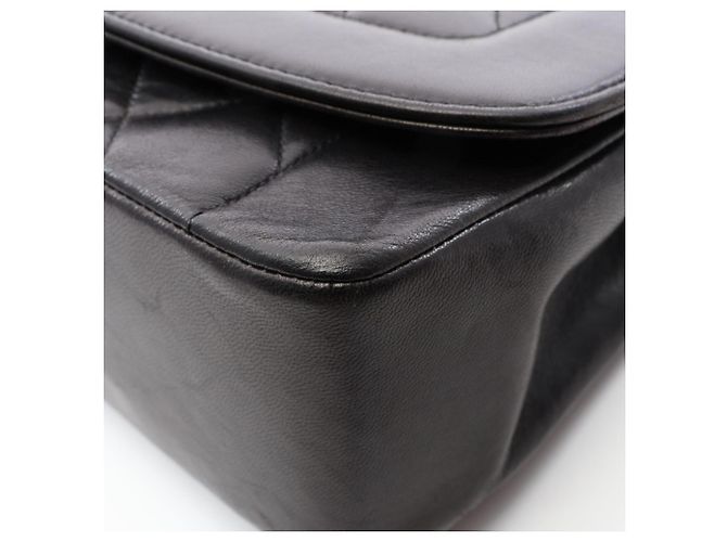Borsa a Spalla Chanel Matelassé Diana Flap Nero - vista 8