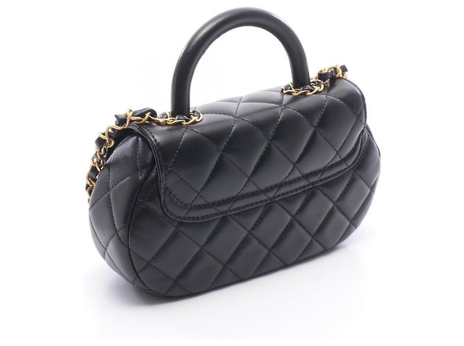 Borsa a tracolla 2-way con manico Chanel Matelassé Nero - vista 2