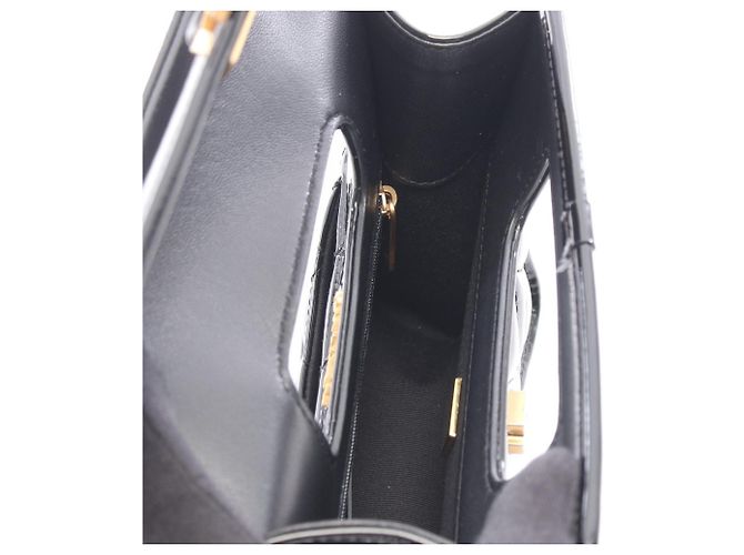 Borsa Chanel Matelassé Top Handle Mini Flap Nero - vista 3