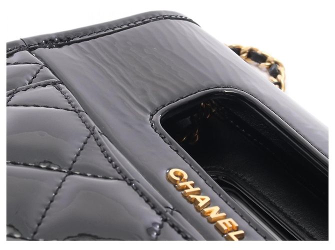 Borsa Chanel Matelassé Top Handle Mini Flap Nero - vista 8