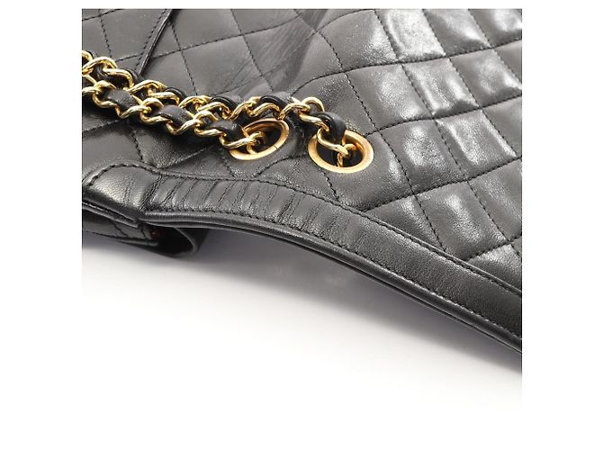 Borsa Chanel Matelassé Paris Limited Edition Double Flap Nero - vista 9