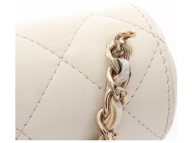 Borsa a tracolla mini matelassé Chanel Bianco - vista 6