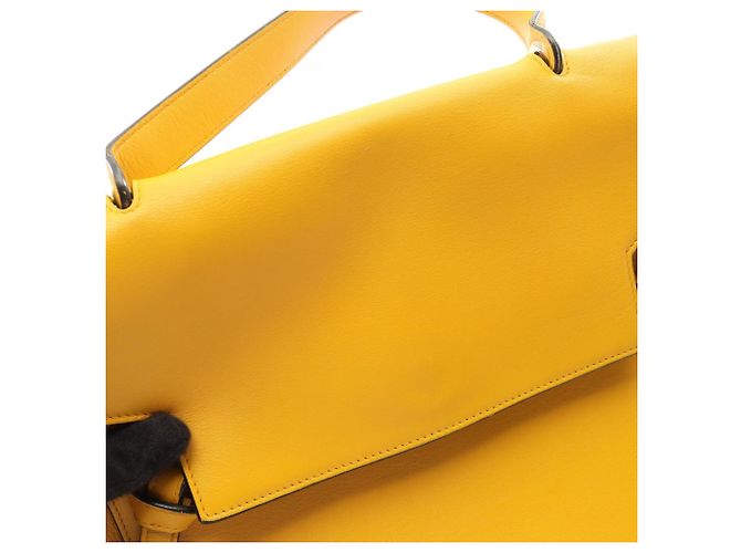 Céline Celine Belt Bag Mini - Gelbe Lederhandtasche - Ansicht 10
