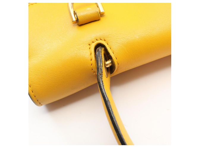 Céline Celine Belt Bag Mini - Gelbe Lederhandtasche - Ansicht 11