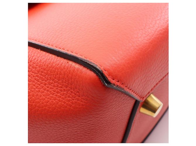 Borsa Céline Belt Bag Mini Rossa in Pelle Rosso - vista 6