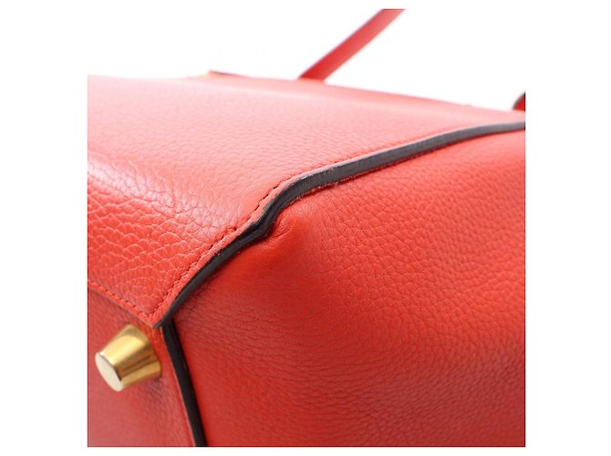 Borsa Céline Belt Bag Mini Rossa in Pelle Rosso - vista 7