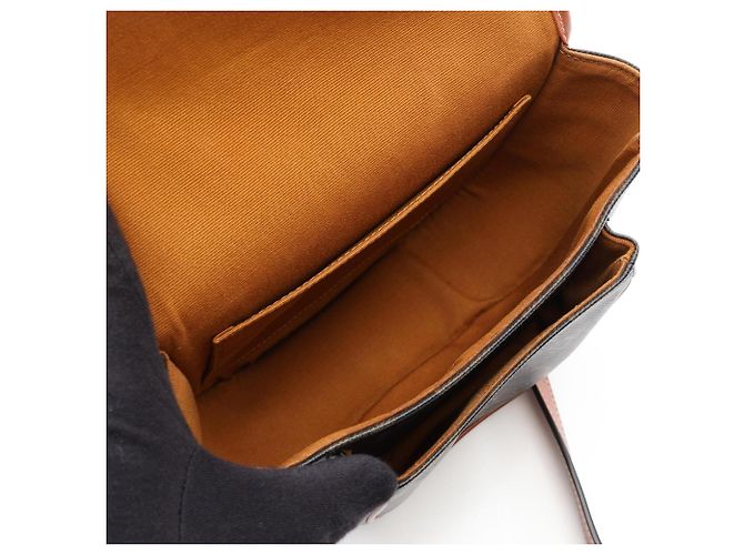 Céline Borsa a tracolla Celine CELINE Folco Medium Bag Triomphe Marrone Nero - vista 3