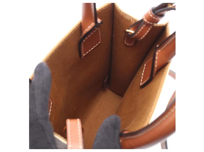 Céline Borsa Tote Verticale Mini Triomphe Celine Marrone Crudo - vista 3