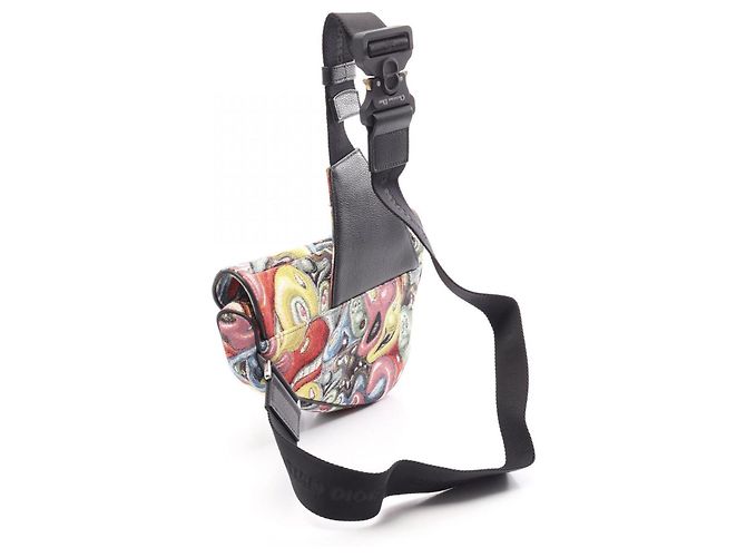 Christian Dior Dior x Kenny Schaff Saddle Bag Nero Multicolore - vista 2