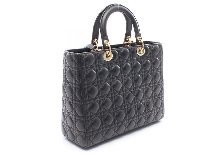 Borsa 2-Way Christian Dior Dior Lady Large Cannage Nero - vista 2