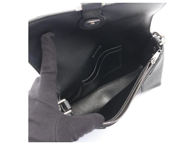 Borsa a Spalla Balenciaga Downtown Nero - vista 3