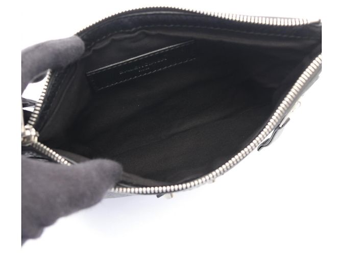 Clutch Balenciaga Classic Clip M Second Bag Nero - vista 3