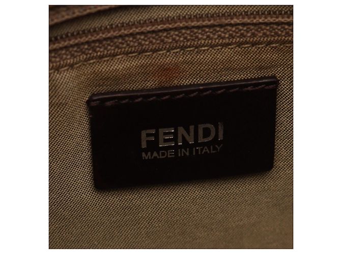 Borsa a Spalla Fendi Zucca Beige - vista 4