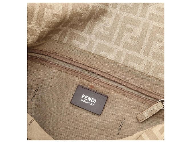 Borsa a Spalla Fendi Zucca Beige - vista 6