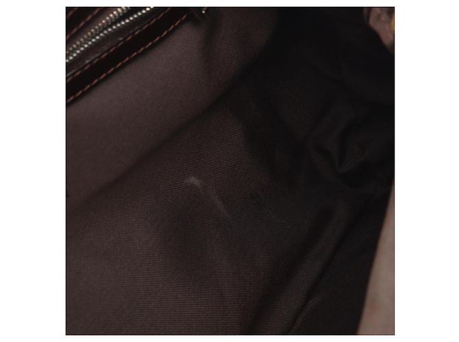 Borsa Fendi Zucca marrone in pelle e tela - vista 5