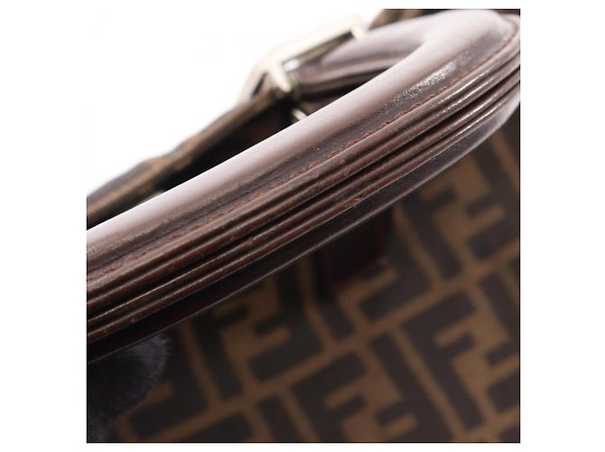Borsa Fendi Zucca: Pelle e tela in nylon Marrone Nero Beige - vista 10