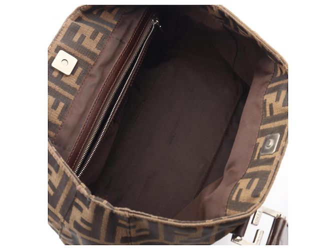 Borsa Fendi Zucca: Pelle e tela in nylon Marrone Nero Beige - vista 3