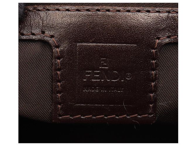 Borsa Fendi Zucca: Pelle e tela in nylon Marrone Nero Beige - vista 4