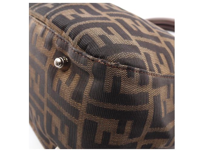 Borsa Fendi Zucca: Pelle e tela in nylon Marrone Nero Beige - vista 6