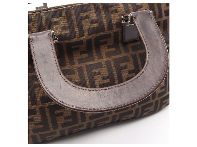 Borsa Fendi Zucca: Pelle e tela in nylon Marrone Nero Beige - vista 7