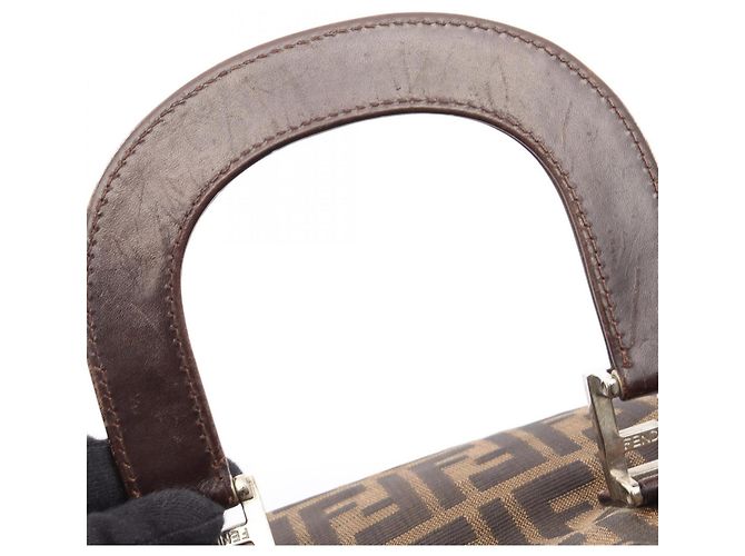 Borsa Fendi Zucca: Pelle e tela in nylon Marrone Nero Beige - vista 8